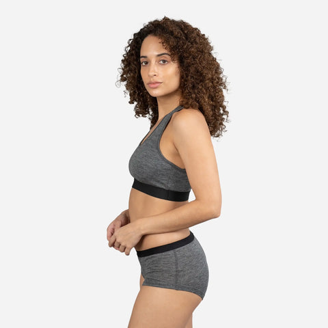 Women's Alpaca Wool Sports Bra: 160 Ultralight