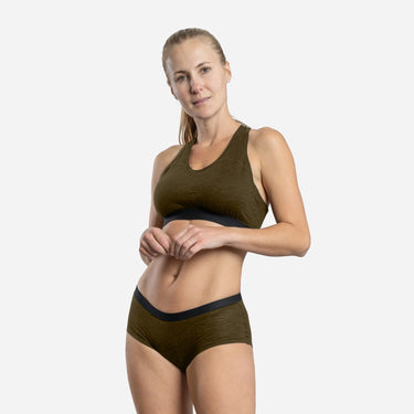 womens breathable sports bra ultralight color green