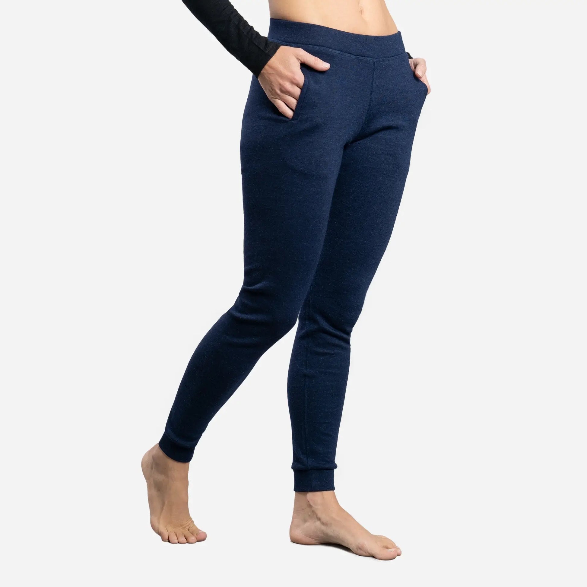 womens breathable sweatpants midweight color navy blue