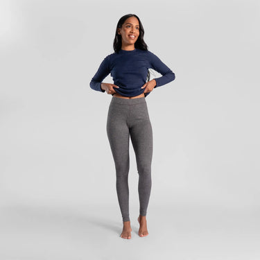 womens breathable wool leggings midweight color gray