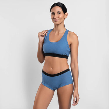 Women's Alpaca Wool Sports Bra: 160 Ultralight color Baby Blue