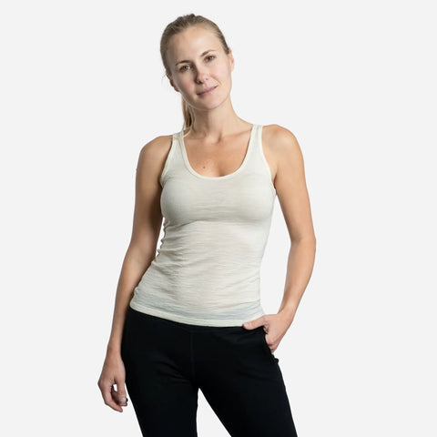 Women's Alpaca Wool Tank Top: 160 Ultralight