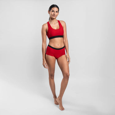 womens eco conscious panties ultralight color red