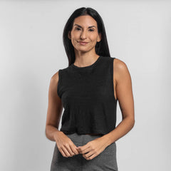 Women's Alpaca Wool Crop Tank Top: 110 Featherweight