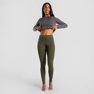 womens eco friendly leggings lightweight color green