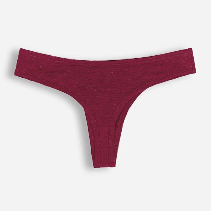 Women's Alpaca Wool Thong: 160 Ultralight color Natural Red