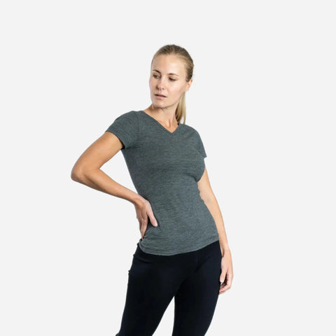 Women's Alpaca Wool Shirt: 160 Ultralight V-Neck