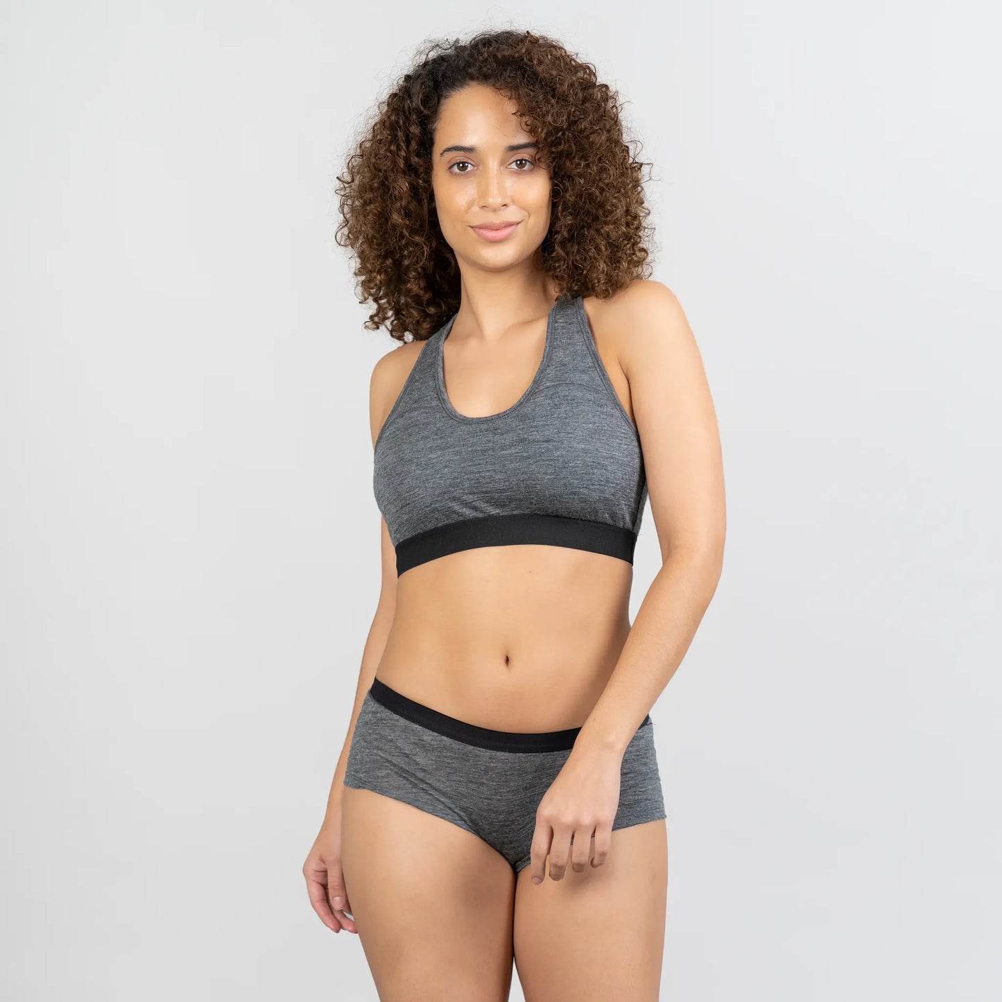 Women's Alpaca Wool Panties: 160 Ultralight color gray