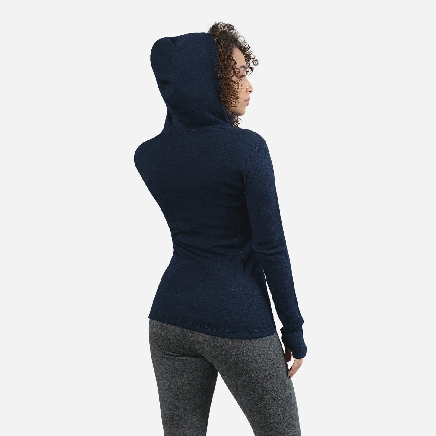 Women's Alpaca Wool Hoodie: 300 Lightweight Half-Zip