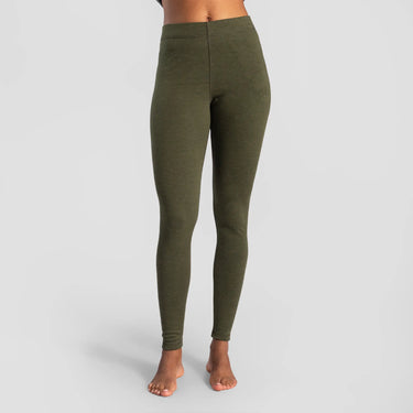 womens ecological leggings lightweight color green