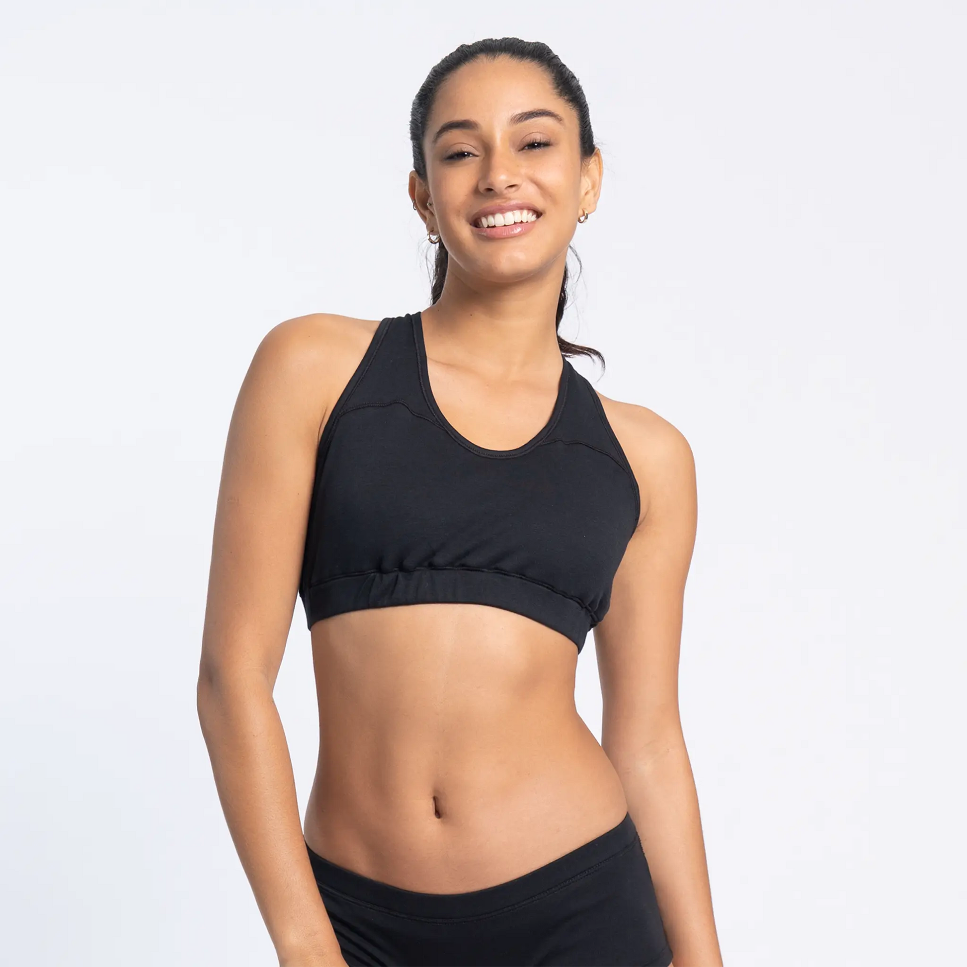 womens ecological sports bra color black