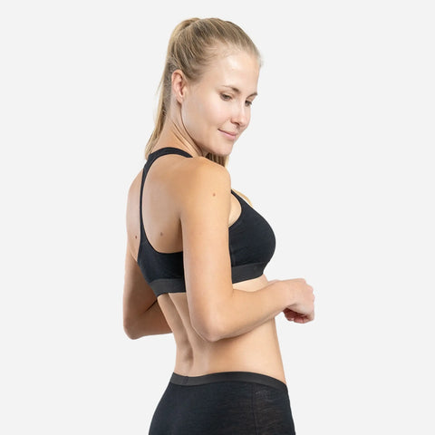 Women's Alpaca Wool Sports Bra: 160 Ultralight