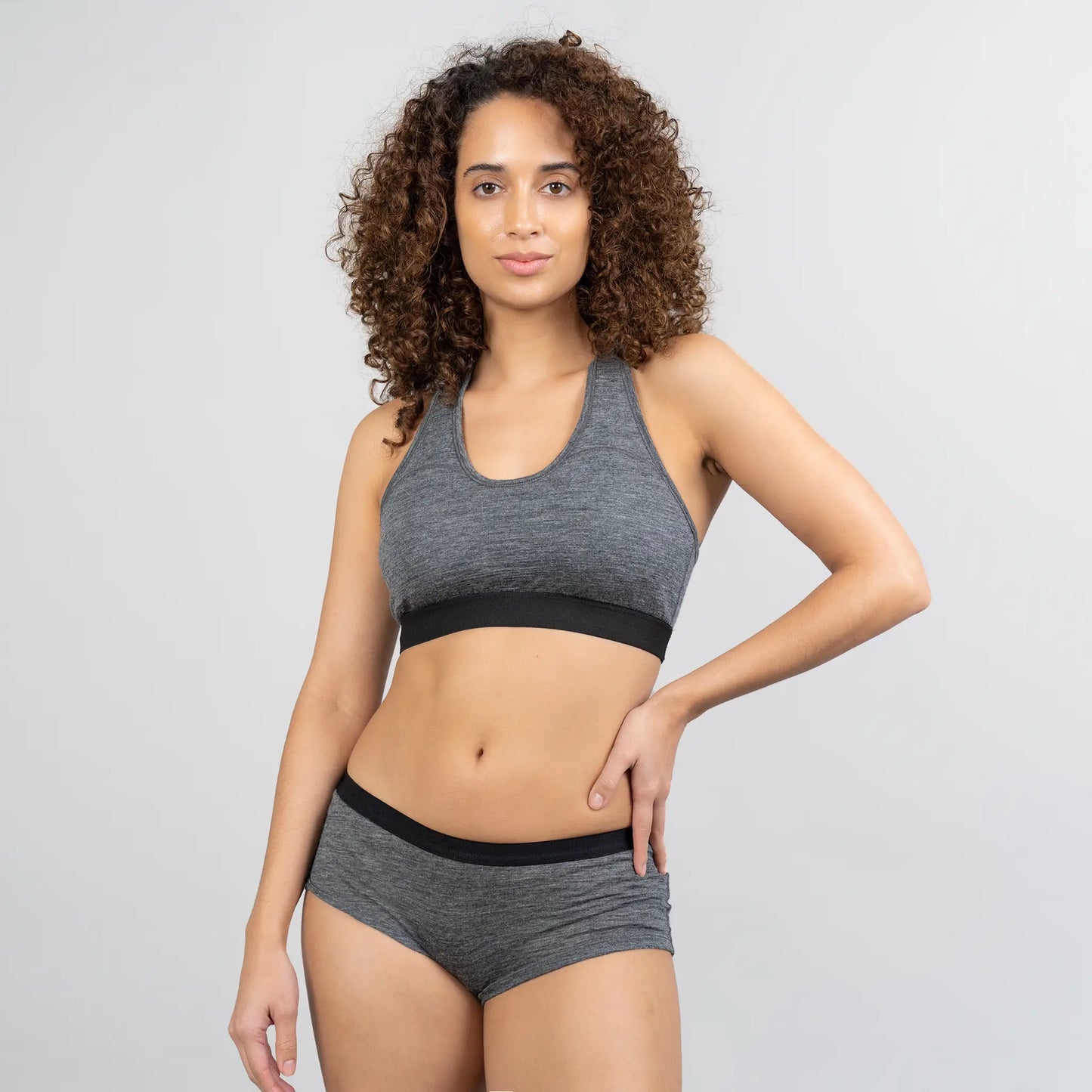 Women's Alpaca Wool Panties: 160 Ultralight color gray