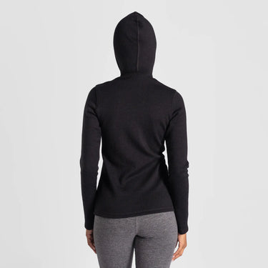 womens fast drying pullover hoodie midweight color black