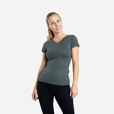 Women's Alpaca Wool Shirt: 160 Ultralight V-Neck