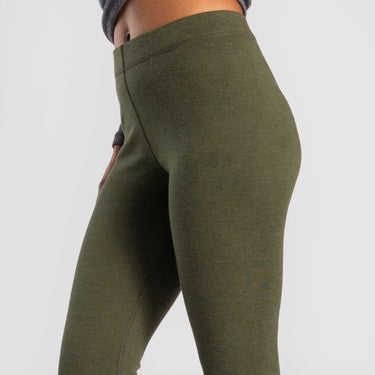 womens functional leggings lightweight color green