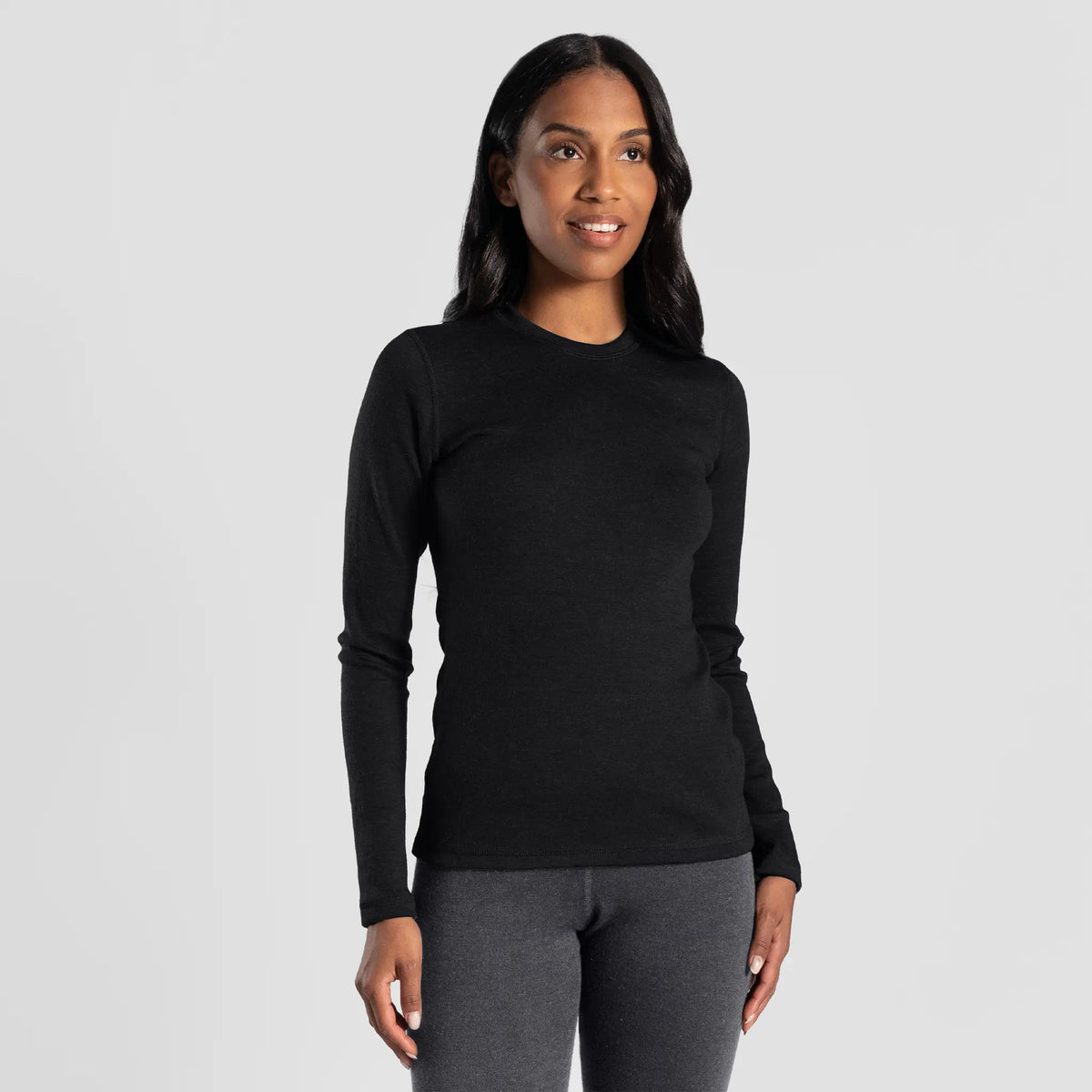 womens high performance sweater lightweight color black