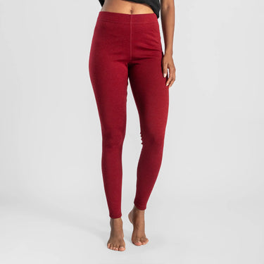 womens high performance wool leggings midweight color maroon