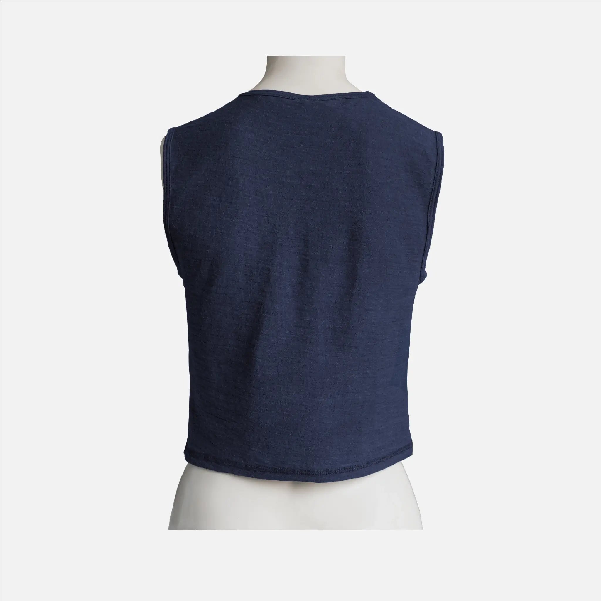 womens highly breathable crop tank ultralight color navy blue