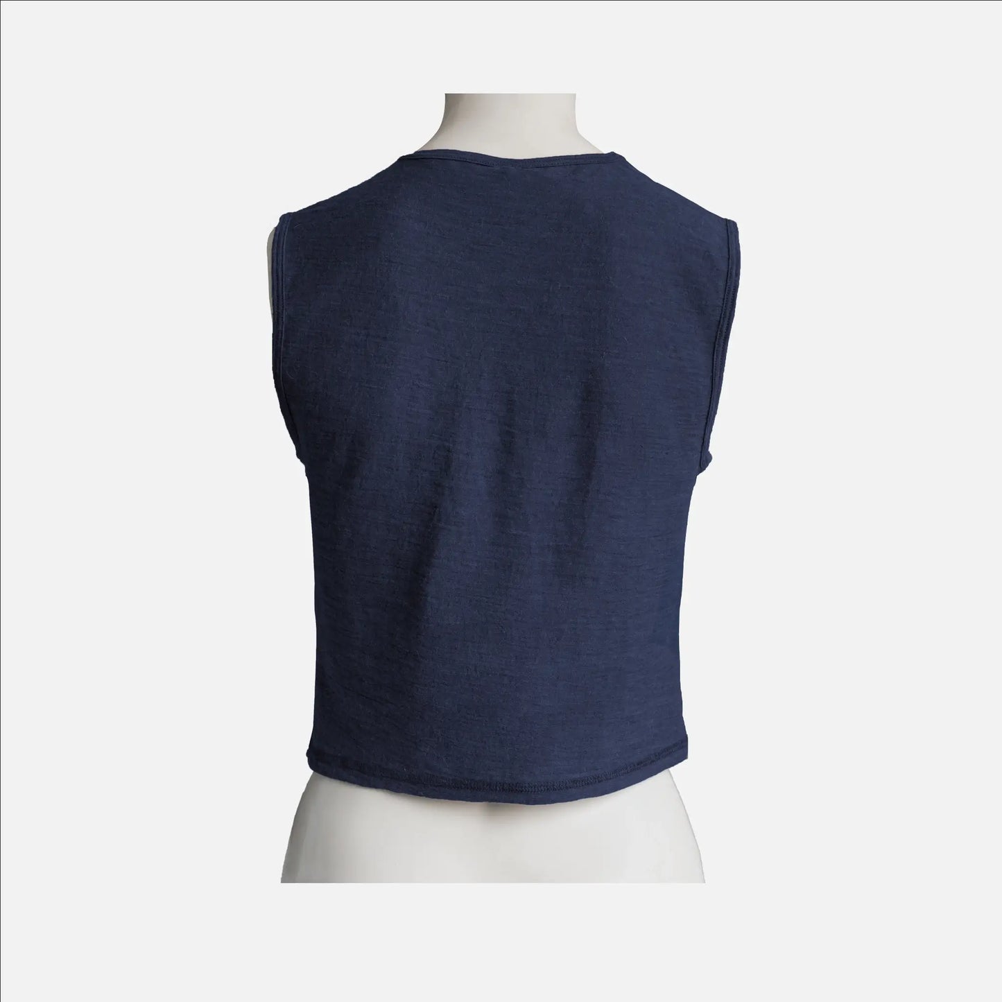 womens highly breathable crop tank ultralight color navy blue