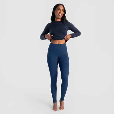 womens high performance leggings lightweight color natural blue