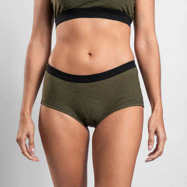 Women's Alpaca Wool Panties: 160 Ultralight color Green