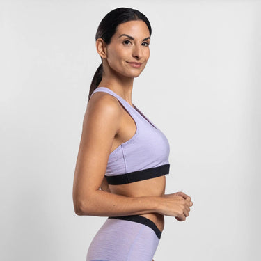 Women's Alpaca Wool Sports Bra: 160 Ultralight color Lilac