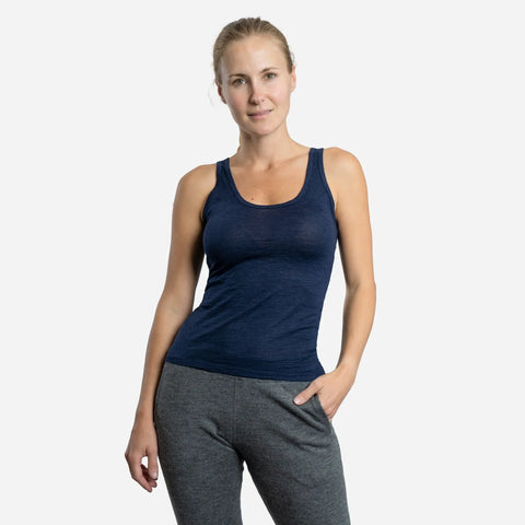 Women's Alpaca Wool Tank Top: 160 Ultralight