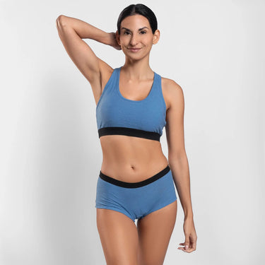 Women's Alpaca Wool Sports Bra: 160 Ultralight color Baby Blue