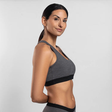 womens low moisture absorption sports bra ultralight color gray