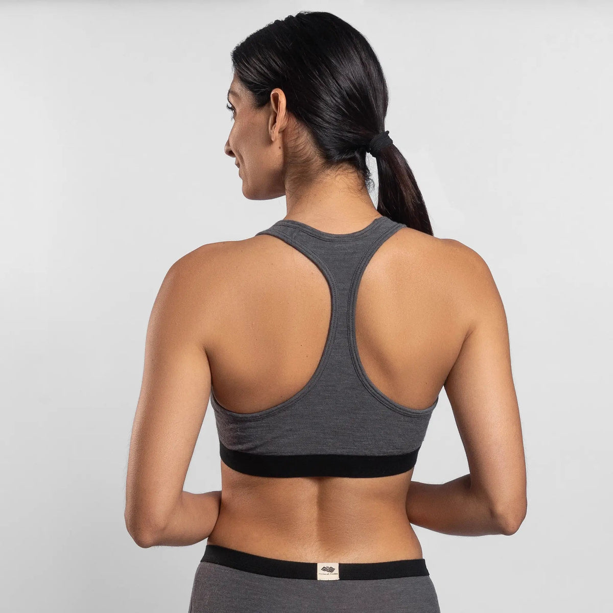 Women's Alpaca Wool Sports Bra: 160 Ultralight color Gray