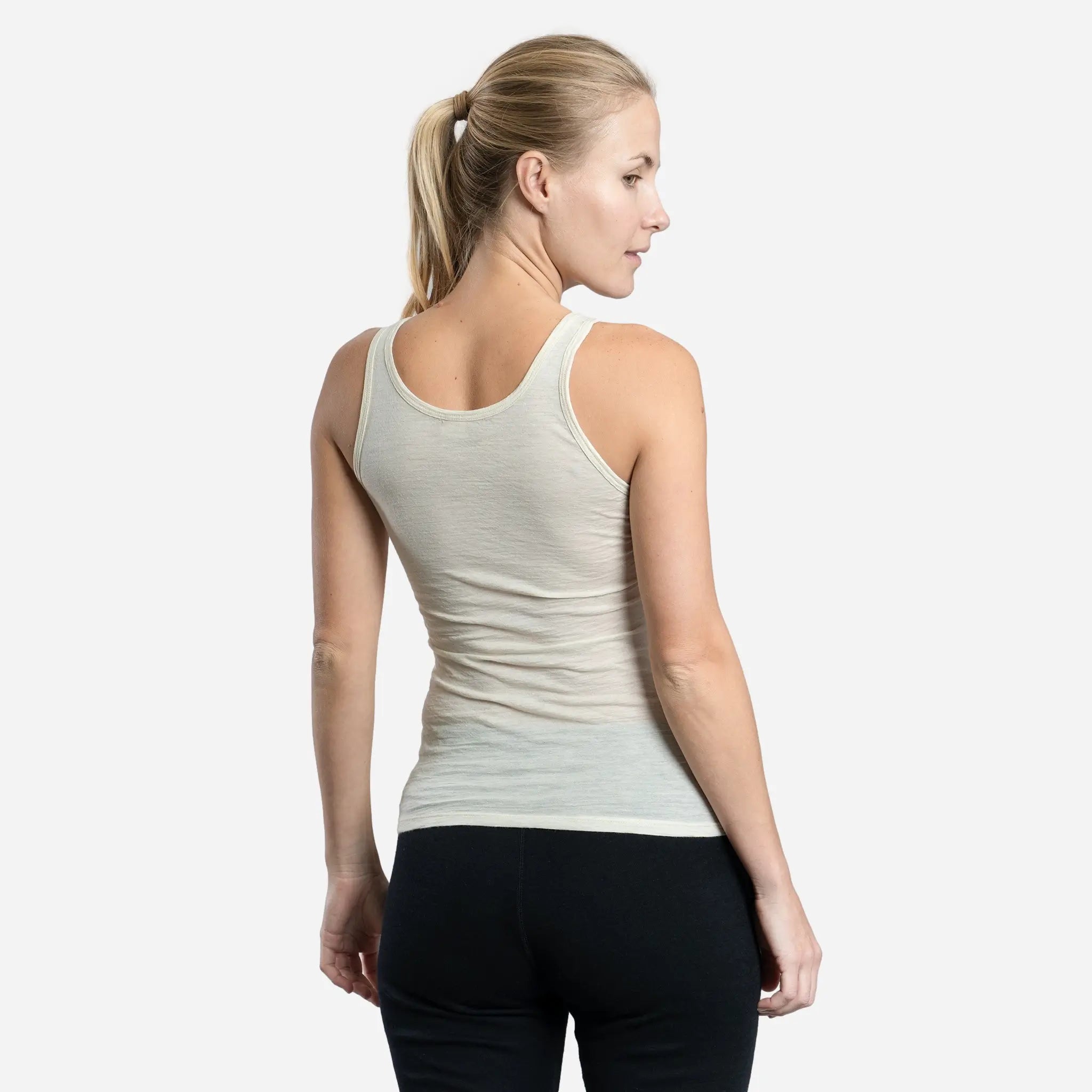 womens moisture wicking tank top ultralight color natural white