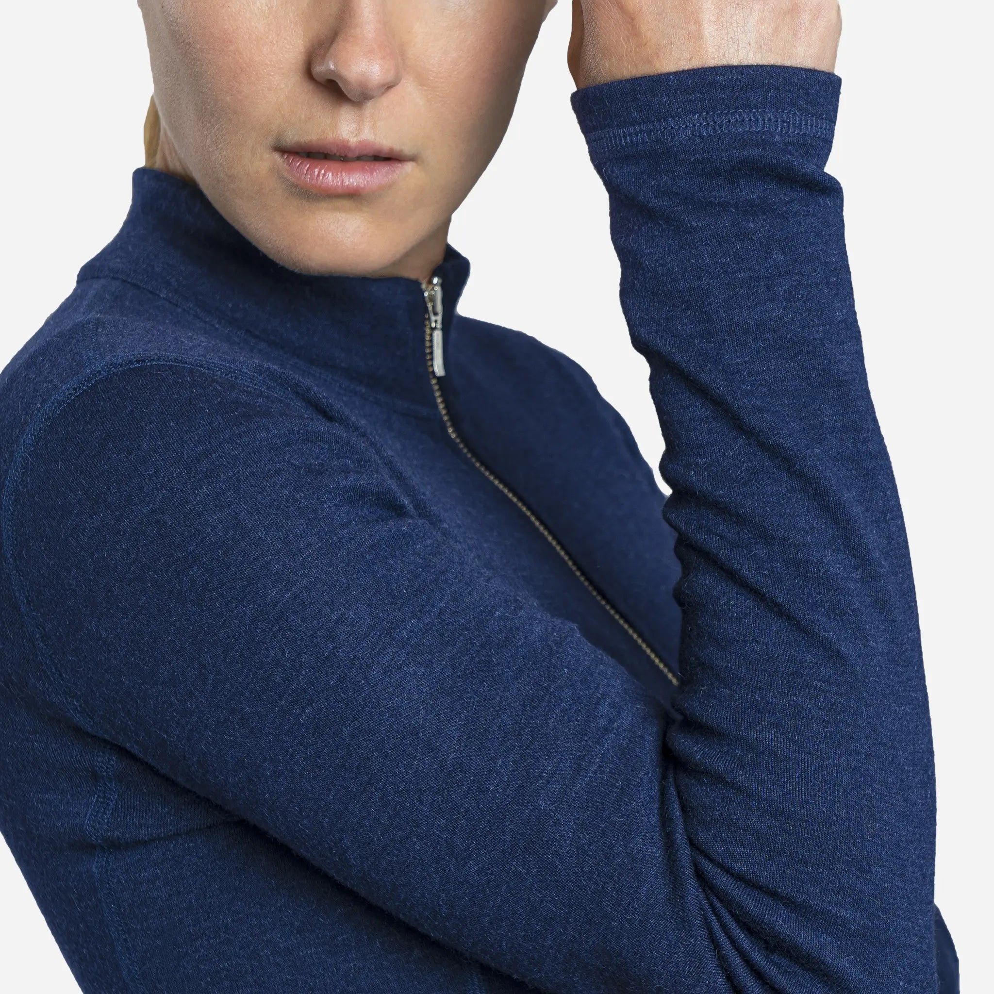 womens most comfortable jacket full zip color navy blue