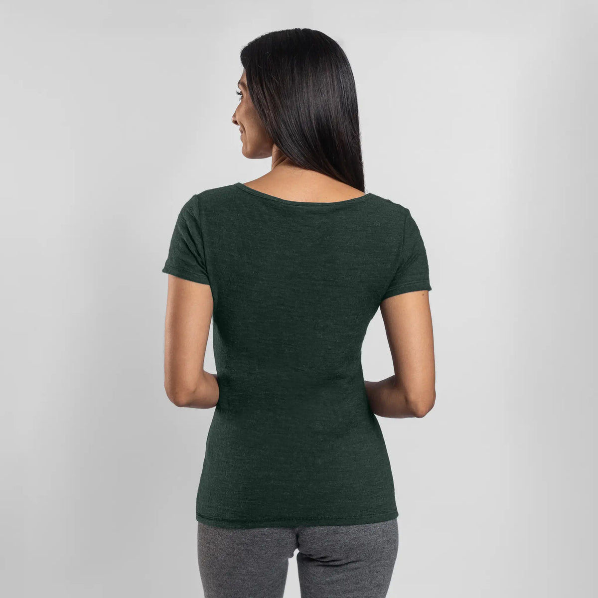 womens most comfortable tshirt crew neck color dark teal
