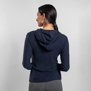 womens most sustainable sun hoodie ultralight color navy blue