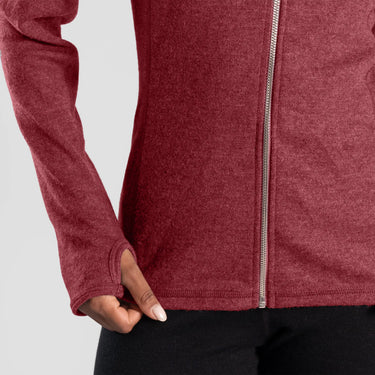 womens natural product hoodie jacket full zip color natural red