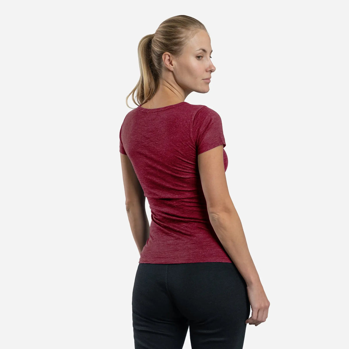 womens natural product tshirt crew neck color natural red