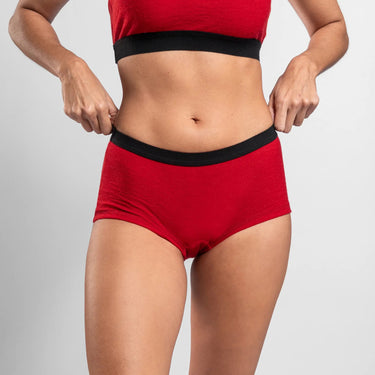 Women's Alpaca Wool Panties: 160 Ultralight color Red