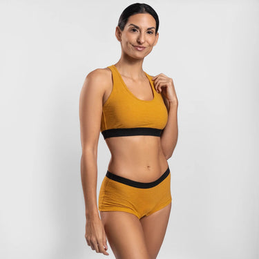 Women's Alpaca Wool Sports Bra: 160 Ultralight color Gold