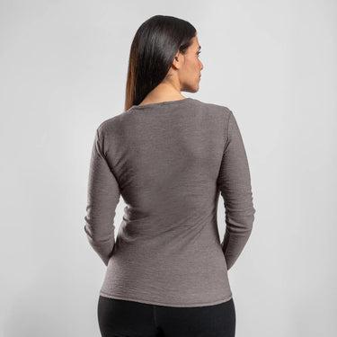 Women's Alpaca Wool Long Sleeve T-Shirt: 160 Ultralight color natural gray