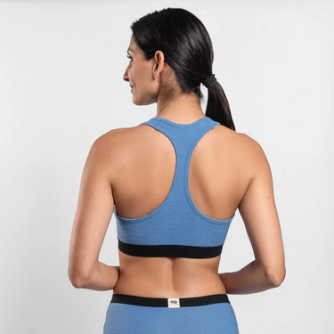Women's Alpaca Wool Sports Bra: 160 Ultralight color Baby Blue