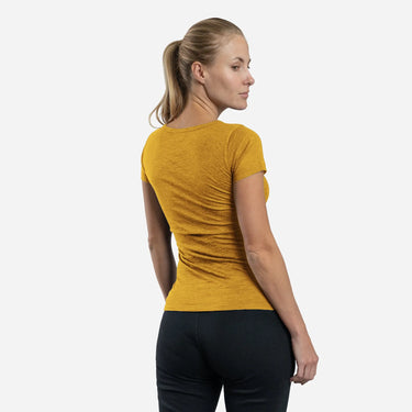 womens outdoor crew neck tshirt color gold