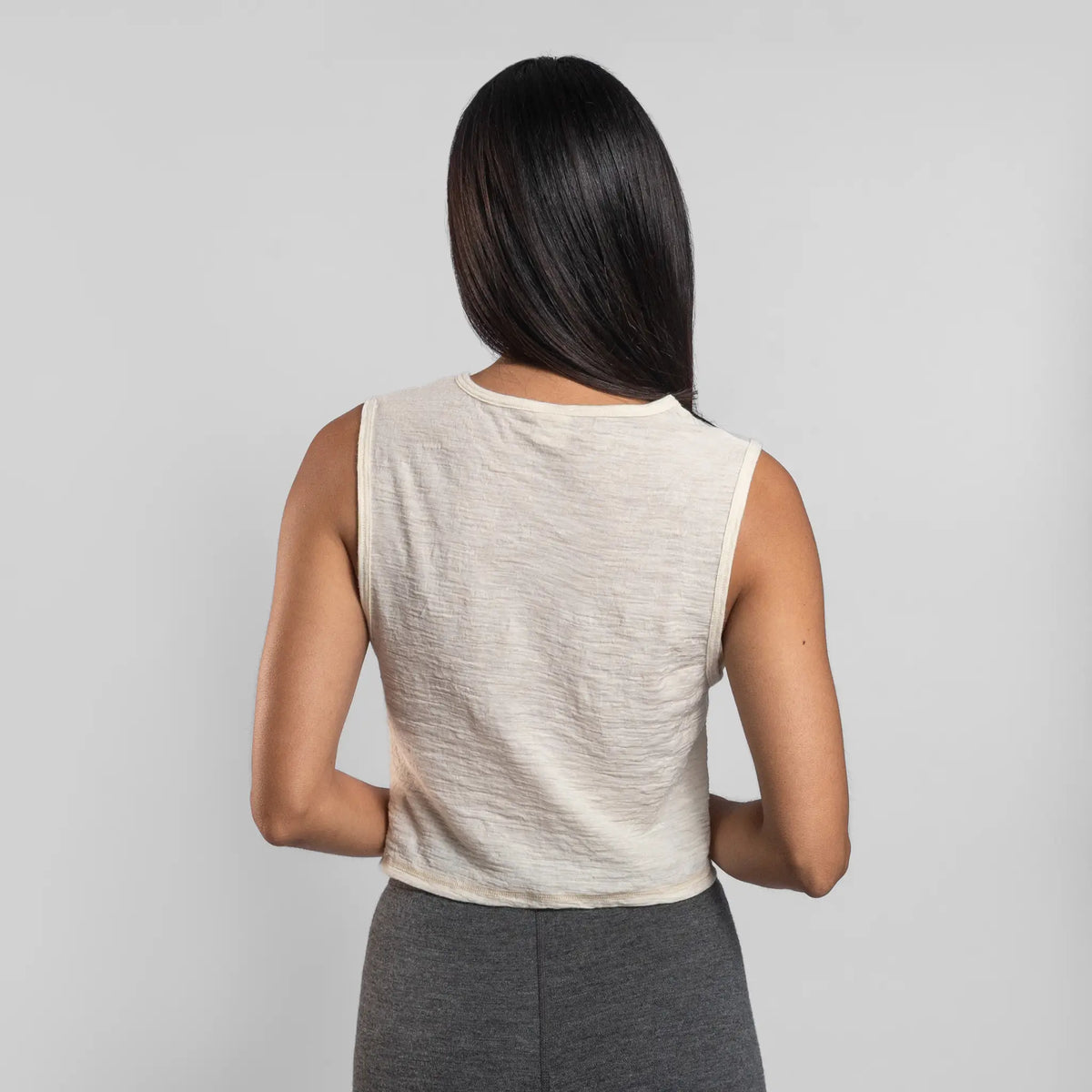 womens plastic free crop tank featherweight color undyed