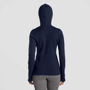 womens single origin hoodie jacket full zip color navy blue