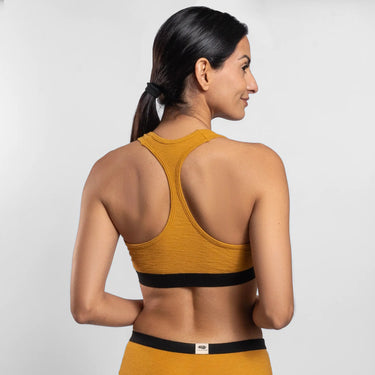 Women's Alpaca Wool Sports Bra: 160 Ultralight color Gold