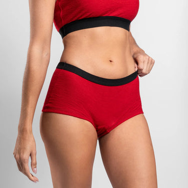 Women's Alpaca Wool Panties: 160 Ultralight color Red
