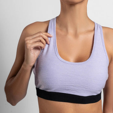 Women's Alpaca Wool Sports Bra: 160 Ultralight color Lilac