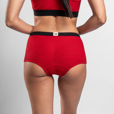 Women's Alpaca Wool Panties: 160 Ultralight color Red