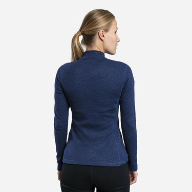 Women's Alpaca Wool Base Layer: 300 Lightweight Half-Zip color navy blue