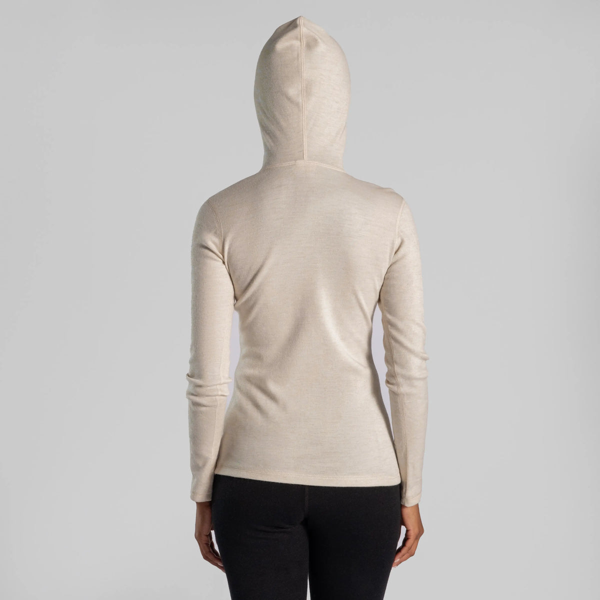 womens sustainable pullover hoodie color undyed